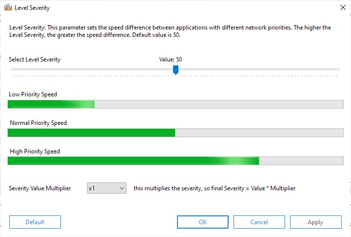 Bij Level Severity bepaal je de onderlinge verschillen tussen de prioriteiten.