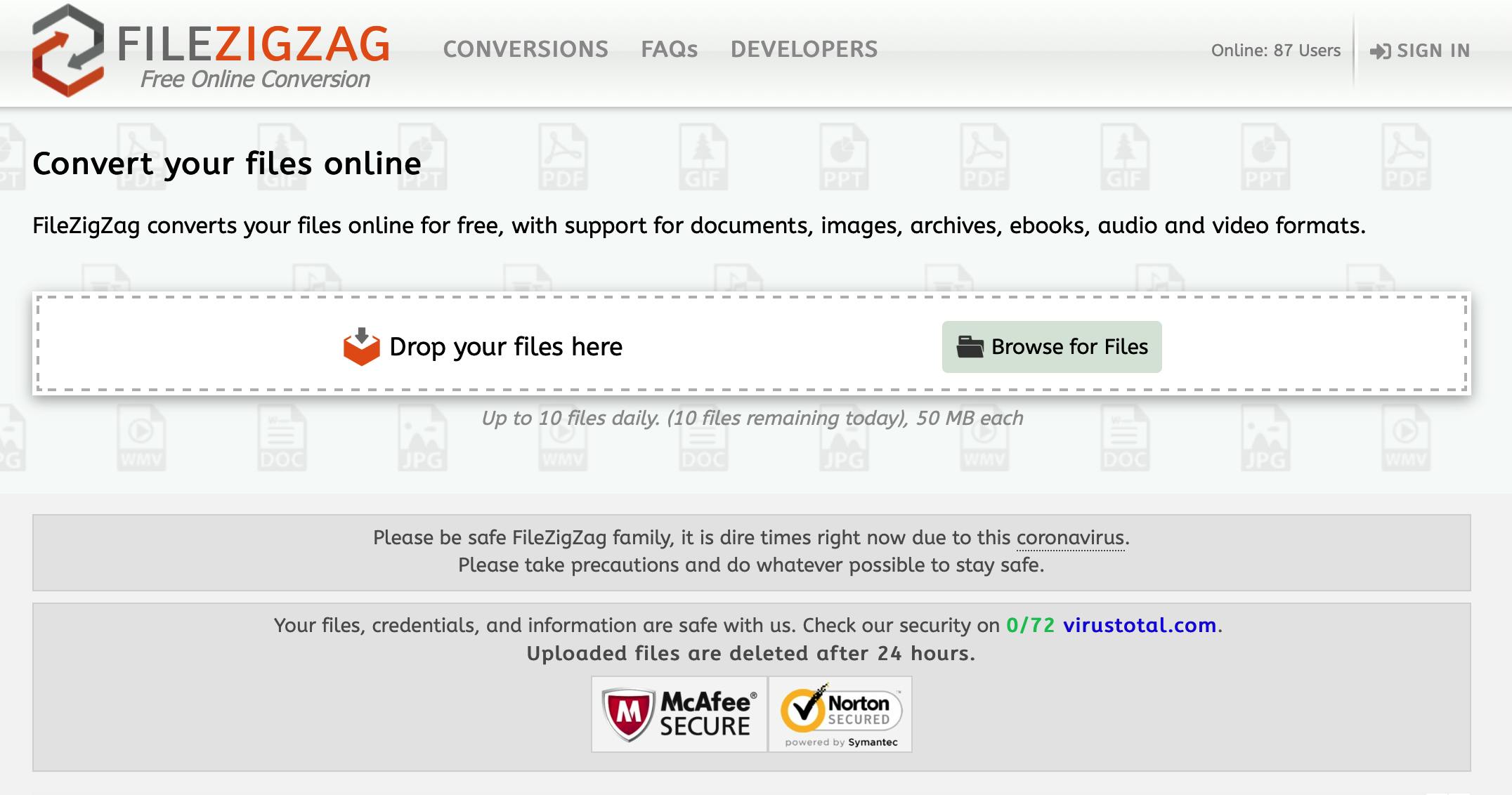 Ook FileZigZag is een veilige dienst.