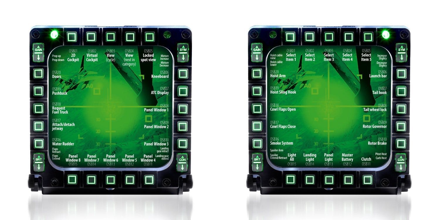 Het MDF Cougar Pack geeft je twee vierkante knoppenpanelen.