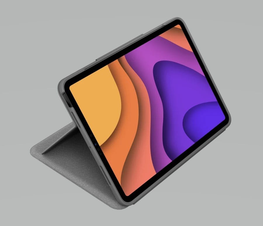 Films kijken in het vliegtuig en op schoot gaat het best als je het toetsenbord volledig omklapt.