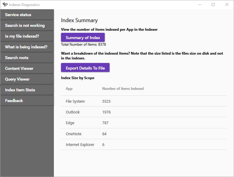 Indexer Diagnostics is gratis, maar nog in bèta-stadium.