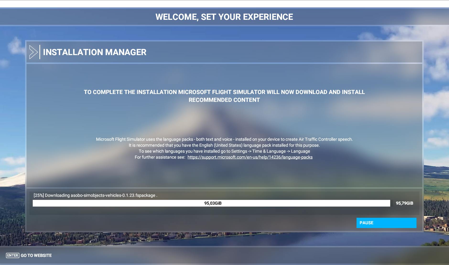 02 Voldoende snelle opslag is een vereiste voor Flight Simulator.