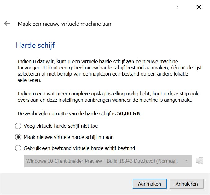Tip 06 Een wizard helpt je met de belangrijkste instellingen voor de virtuele machine.