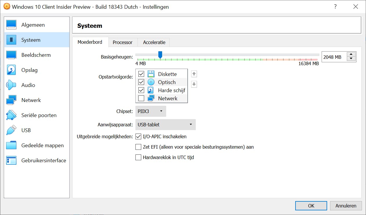 Tip 12 Elke virtuele machine heeft een eigen set instellingen.