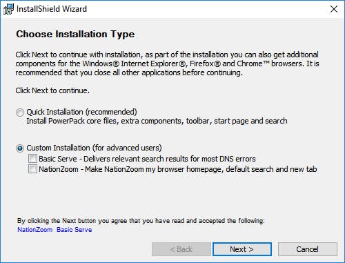 Wees altijd alert tijdens de installatie van programma’s om ongewenste extra software en/of aanpassingen te voorkomen.