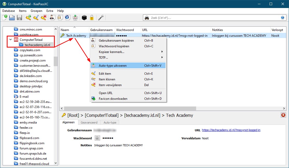 01 Met een muisklik zorg je ervoor dat de id-velden mooi worden ingevuld op de webpagina.