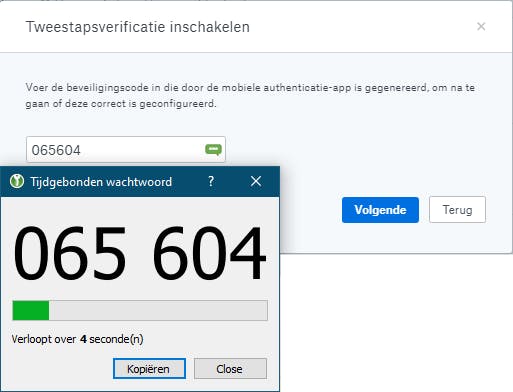 Voortaan vereist Dropbox ook een TOTP en KeepassXC kan die direct afleveren.