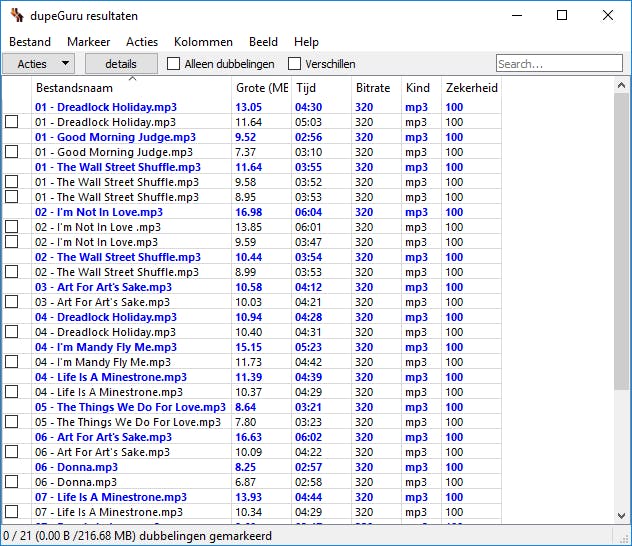 Tip 08 dupeGuru vindt snel je dubbele bestanden.