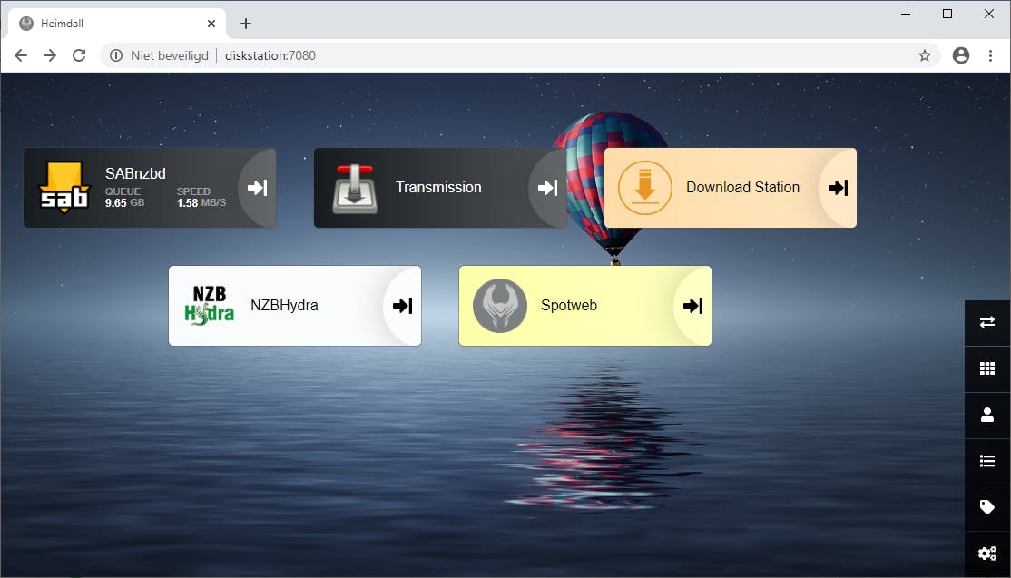 Heimdall is een handig dashboard voor je webdiensten.