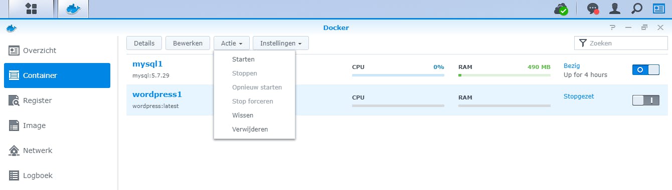 09 Bij een update vervang je de container maar houd je de gegevens.