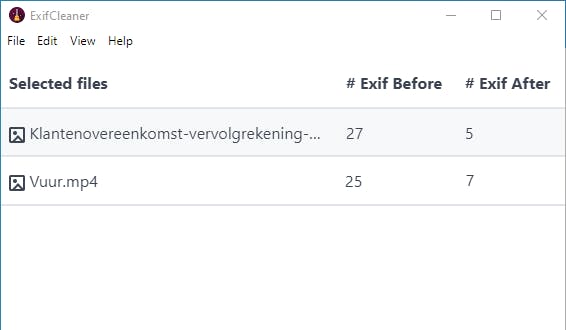 Ook filmpjes en pdf-bestanden kunnen gestript worden van hun metadata.