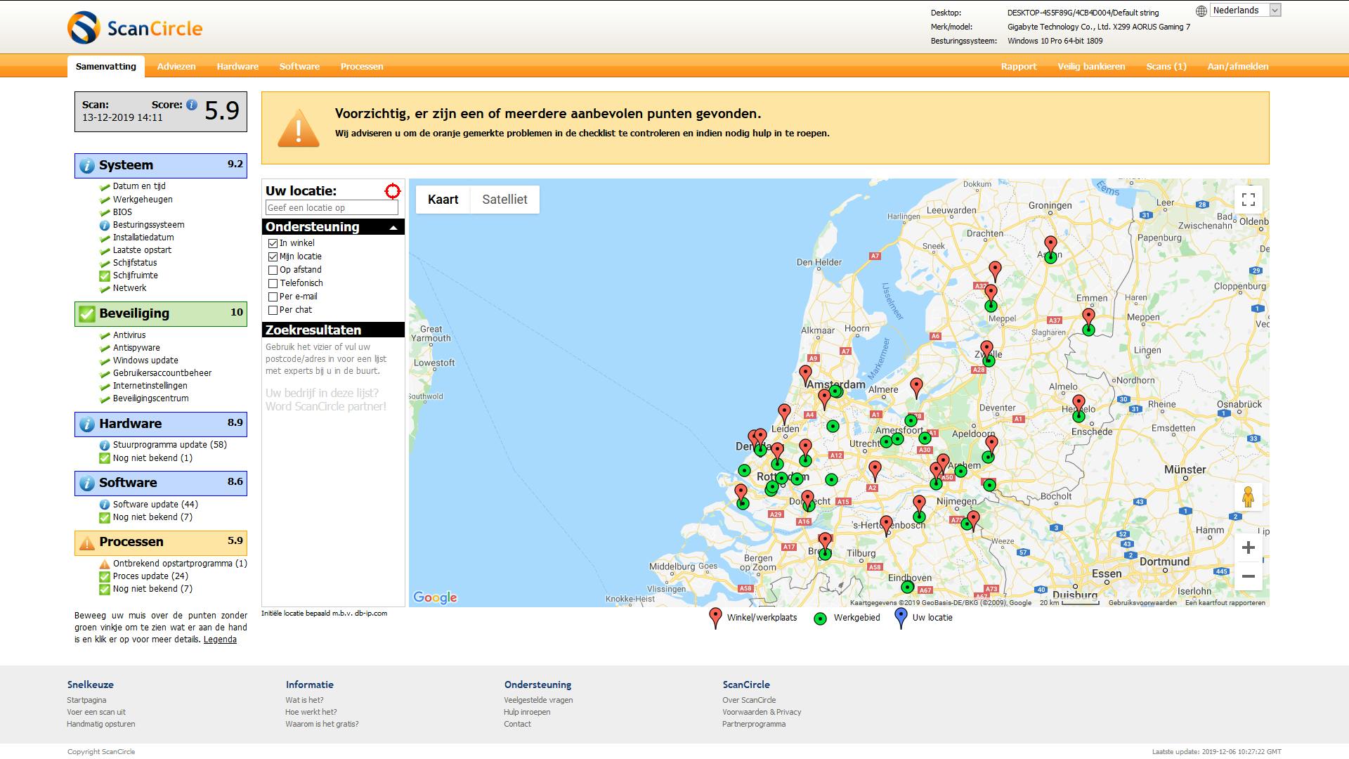 Tip 08 ScanCircle4D meet de softwarematige gezondheid van je pc.