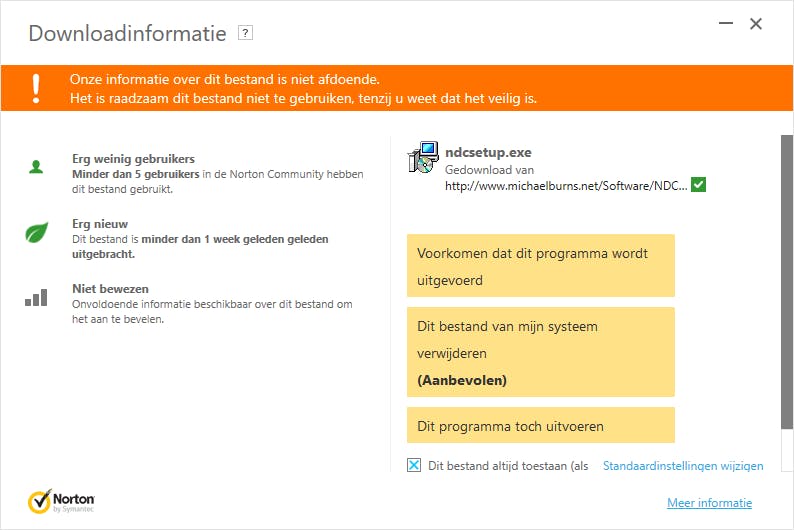Laat je niet direct afschrikken door waarschuwingen van je beveiligingssoftware.