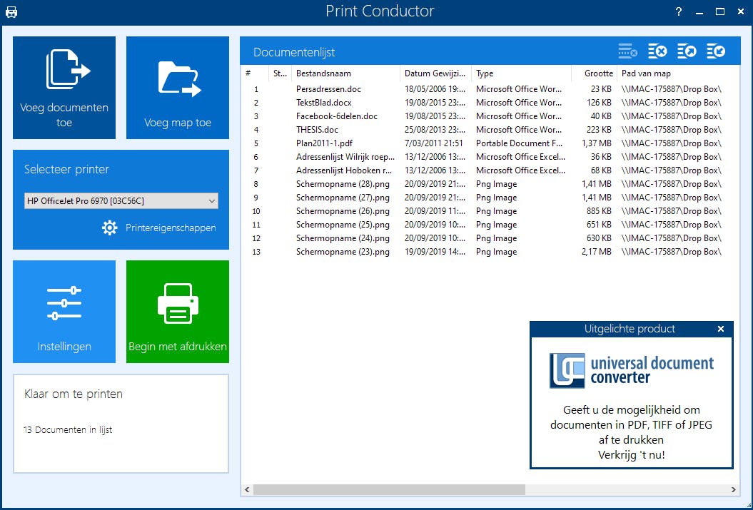 Uiteraard kun je de volgorde in de batchlijst nog aanpassen.