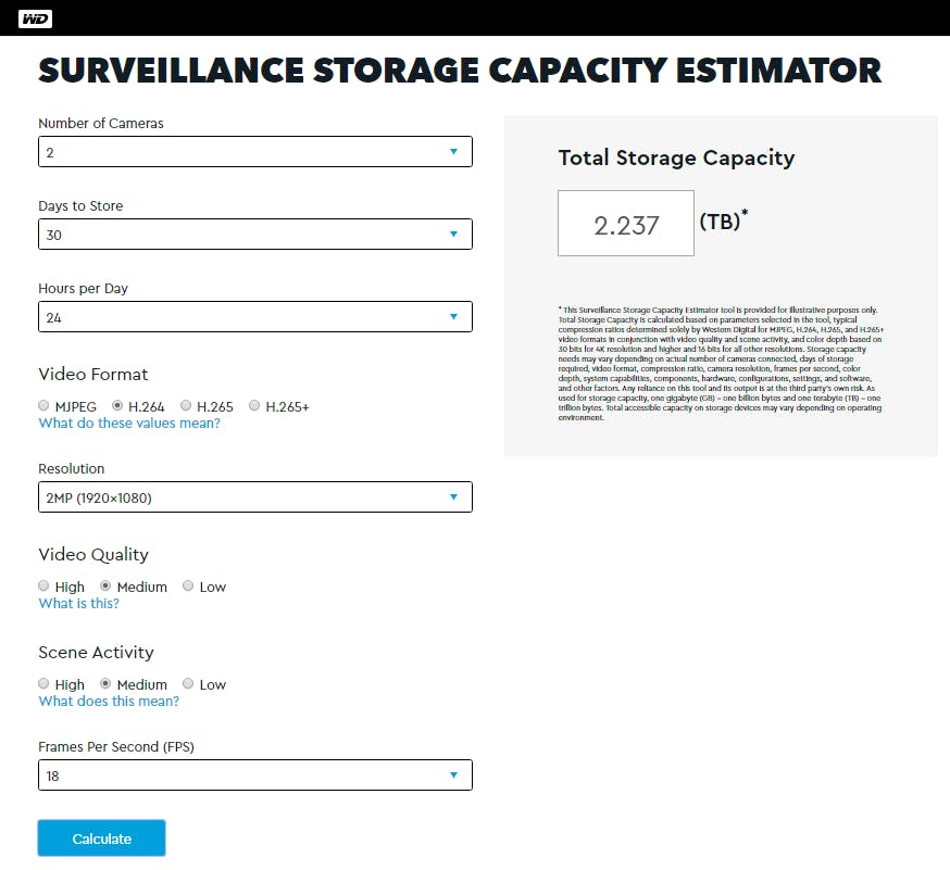 03 Via rekentools kun je een inschatting maken van de ruimte voor opnames.
