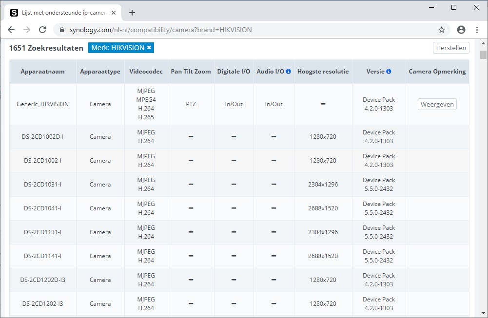 05 Je kunt online opzoeken welke camera’s officieel worden ondersteund.