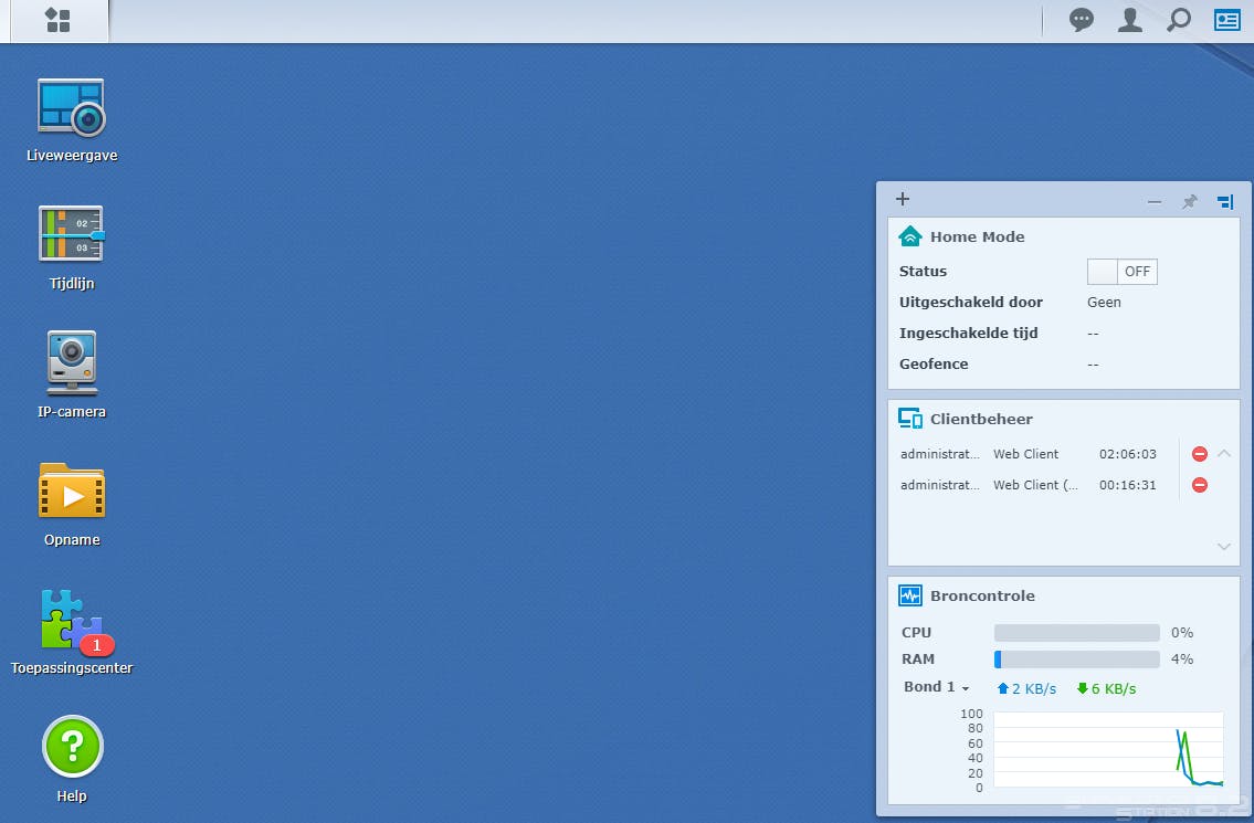 Surveillance Station van Synology heeft een gelikte en gebruiksvriendelijke webinterface.