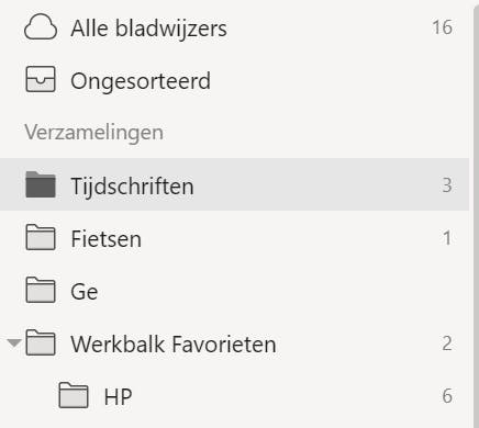 Raindrop.io maakt gebruik van verzamelingen om je favorieten te structureren.