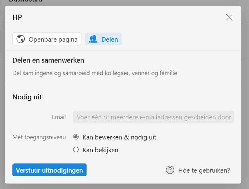 Handig: het delen van je internetverzameling.