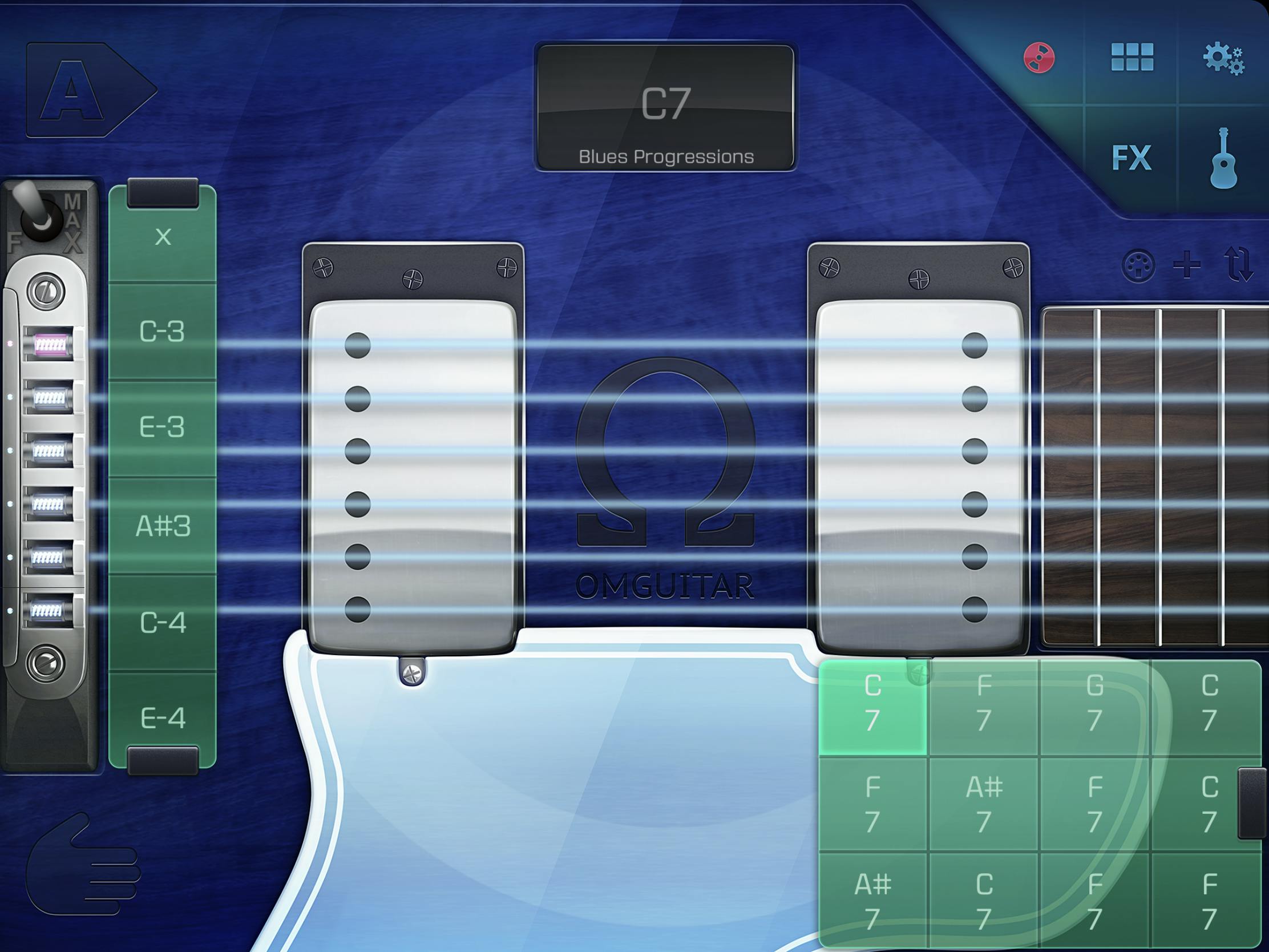 OMGuitar bespeel je min of meer als een gewone gitaar.