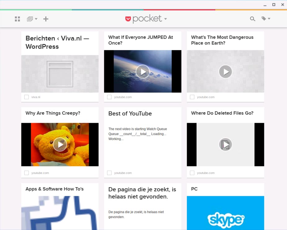 Tip 08 Afleiding bewaren tot later doe je met behulp van Pocket.