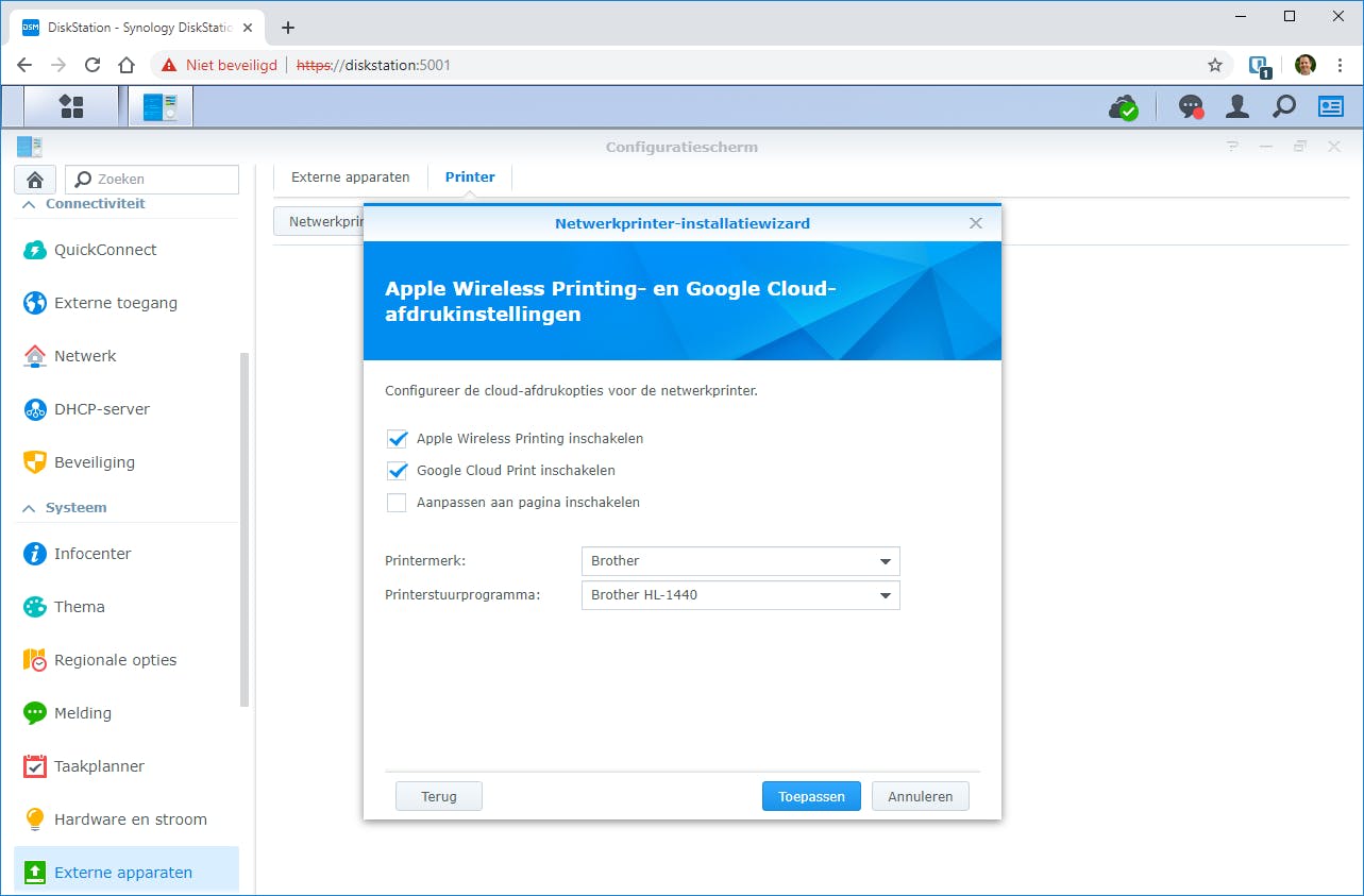 Tip 08 Een Synology-nas kun je handig als printserver gebruiken.