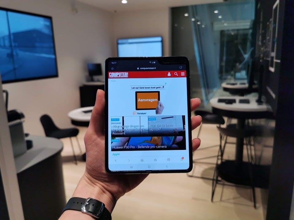 Zo werkt de opvouwbare Samsung Galaxy Fold-smartphone