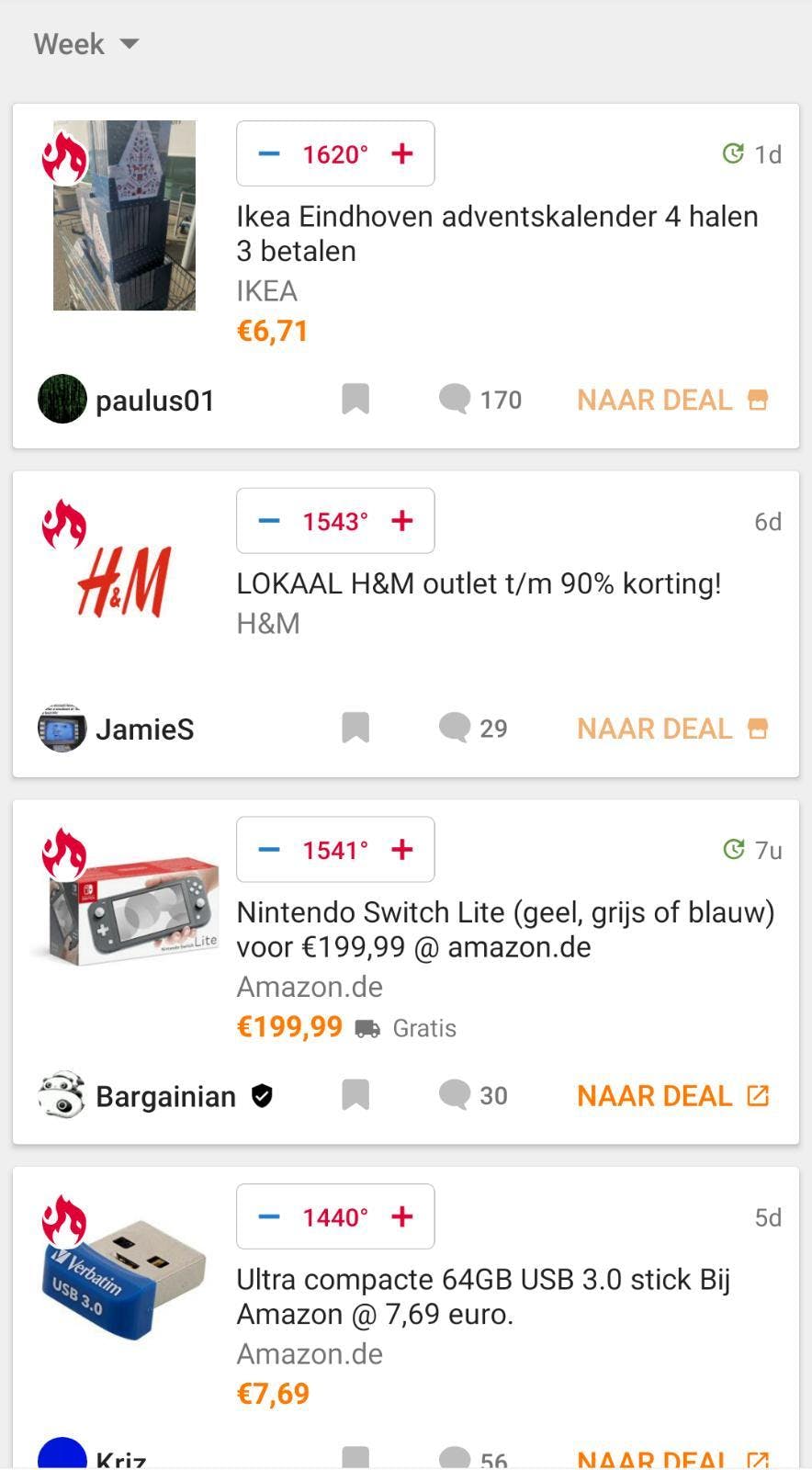 Apps voor korting