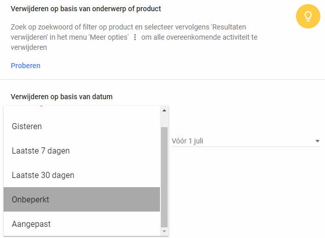 Je kunt in één klap al je gebruikersdata bij Google laten weghalen.