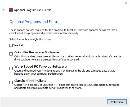 Tip 01 Voor de niet-commerciële gebruiker is het programma gratis, zonder aan functionaliteit in te boeten.