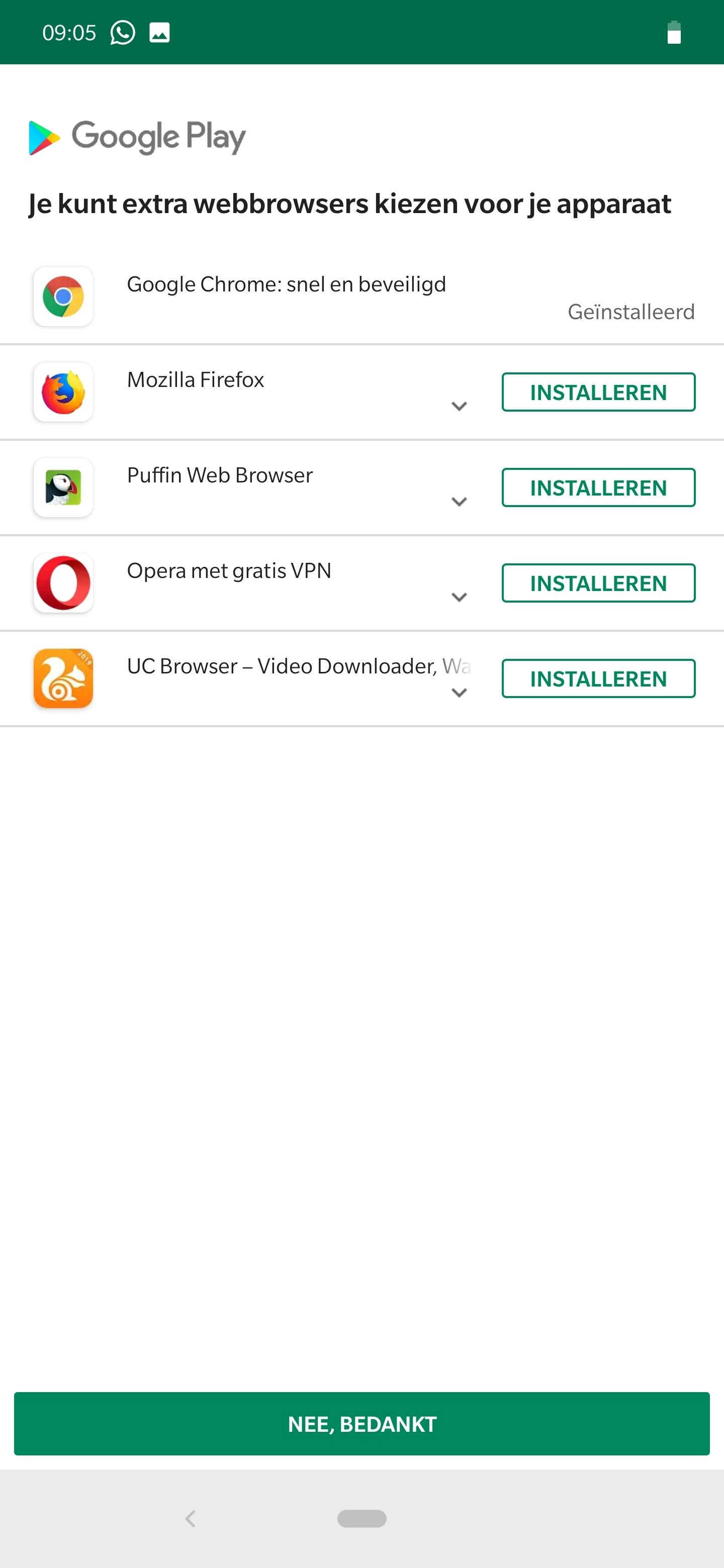 Android zoekmachine browser veranderen