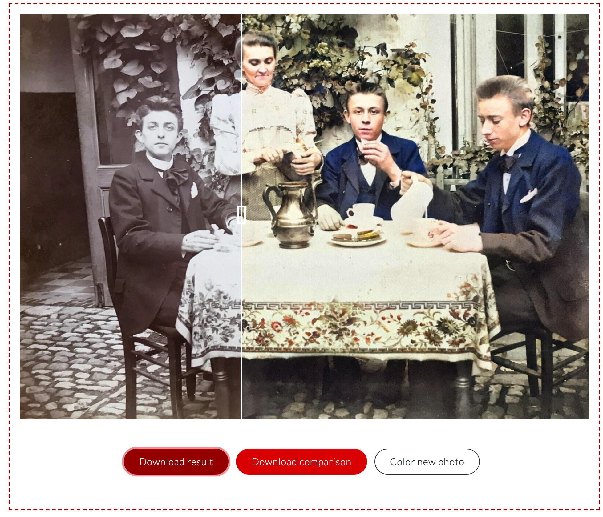 Vergelijk de zwart-witversie met de kleurenversie.