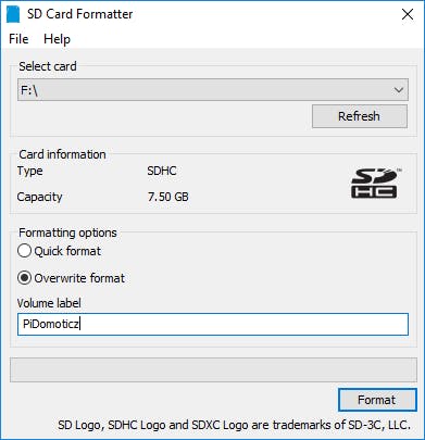 Tip 03 We formatteren de sd-kaart eerst met behulp van SD Memory Card Formatter.