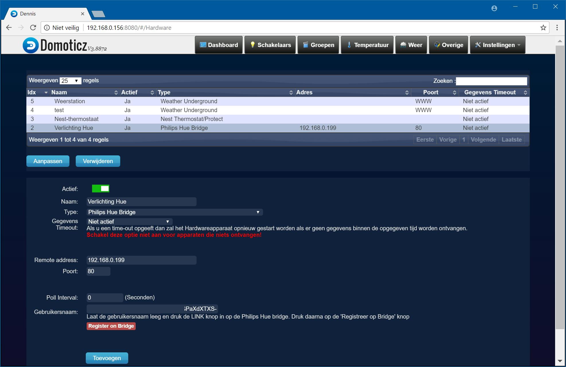 Tip 09 In dit voorbeeld voegen we een Hue-bridge toe.
