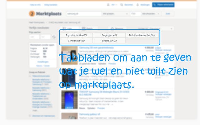 Marktplaats extensie