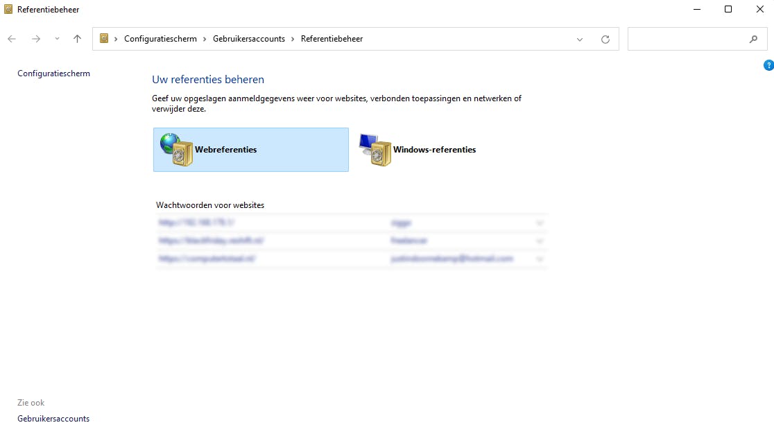 Referentiebeheer is een ietwat omslachtige manier om in Windows 11 je opgeslagen wachtwoorden te beheren.