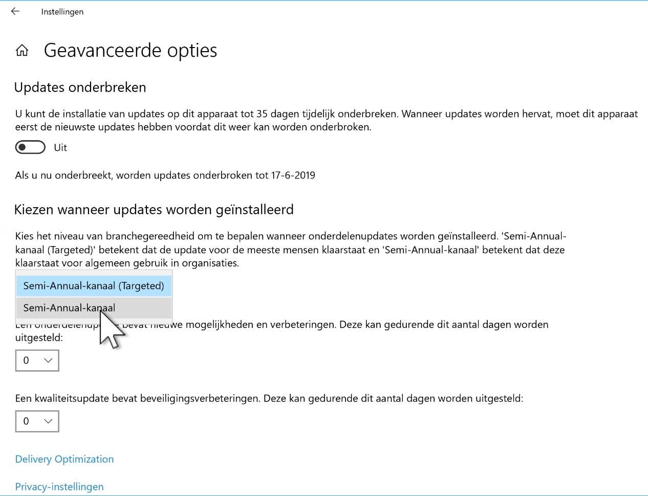 Kom tot rust en stel in ieder geval die riskante feature updates van Windows 10 uit