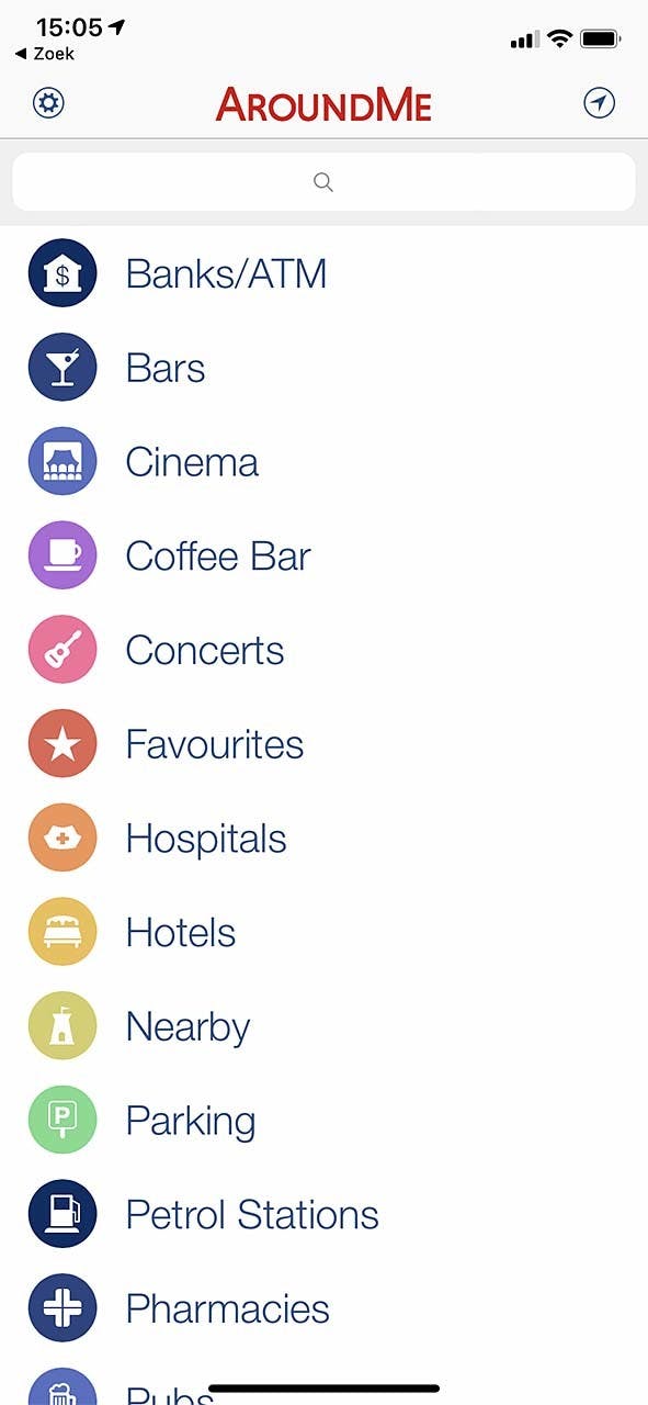 Met AroundMe heb je in Android en iOS snel een overzicht van je omgeving