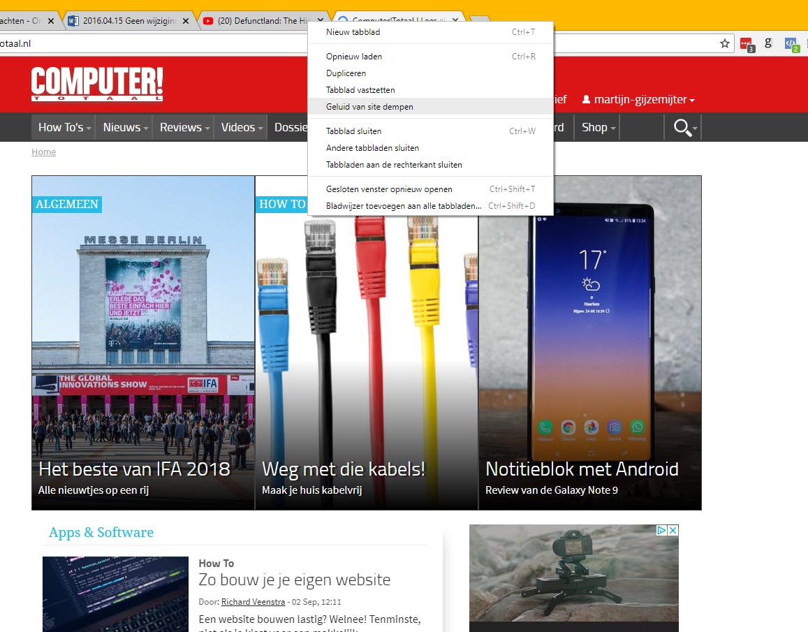 In Chrome is er net even een klik méér nodig.