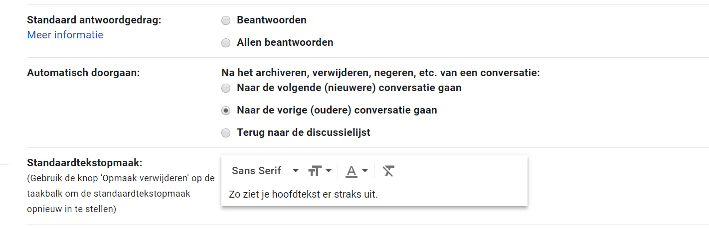 Automatisch de volgende bekijken als je een mail archiveert, negeert of verwijdert, handig!
