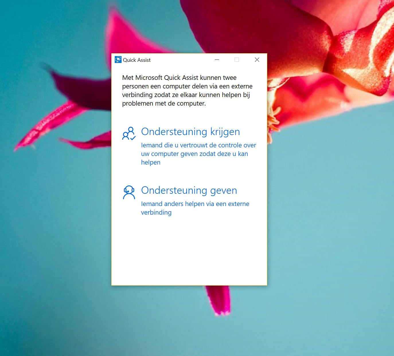 Met Quick Assist kun je mensen vragen om je op afstand te helpen met je computerproblemen.