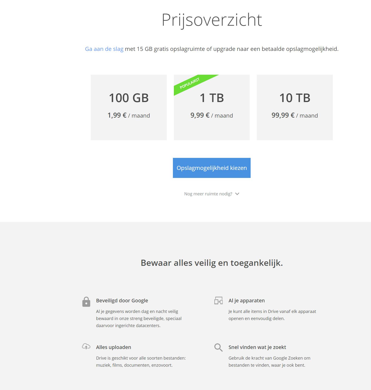 Als je altijd online bent, dan kun je gebruik van een cloudopslagdienst overwegen.