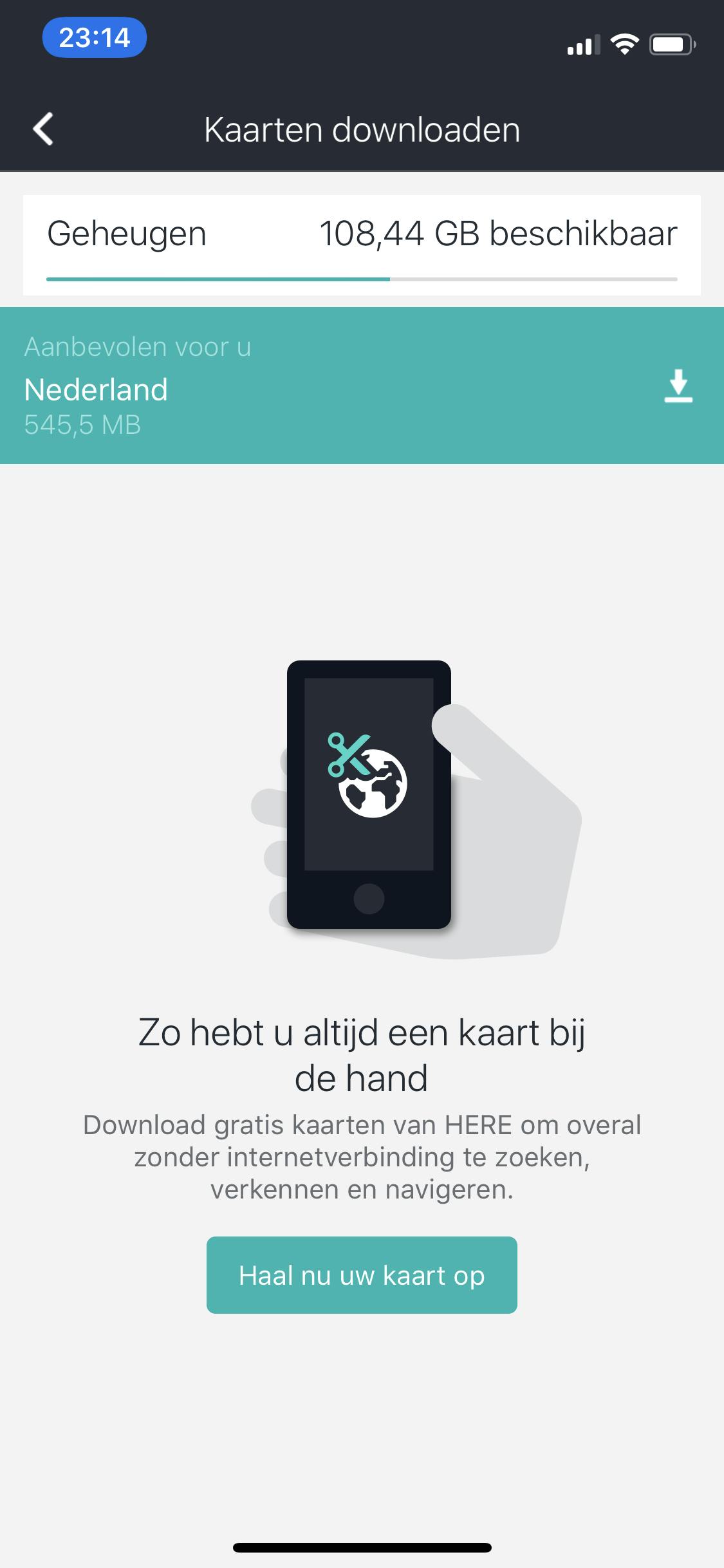 Ben je op zoek naar meer flexibiliteit, download dan complete landkaarten met HERE WeGo.