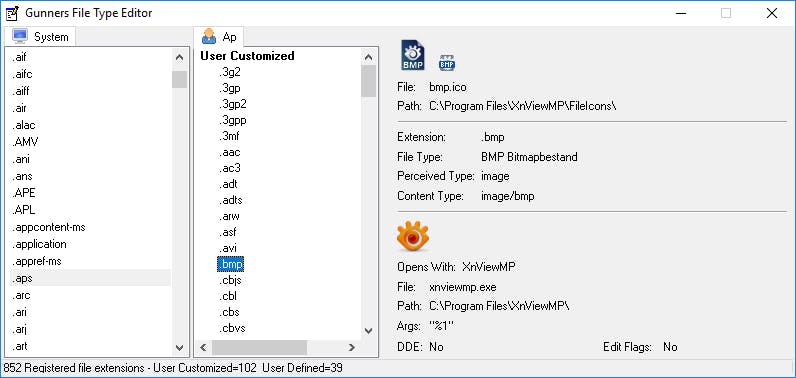 Zet het gedrag van bestandsextensies met Gunners File Type Editor naar je hand.