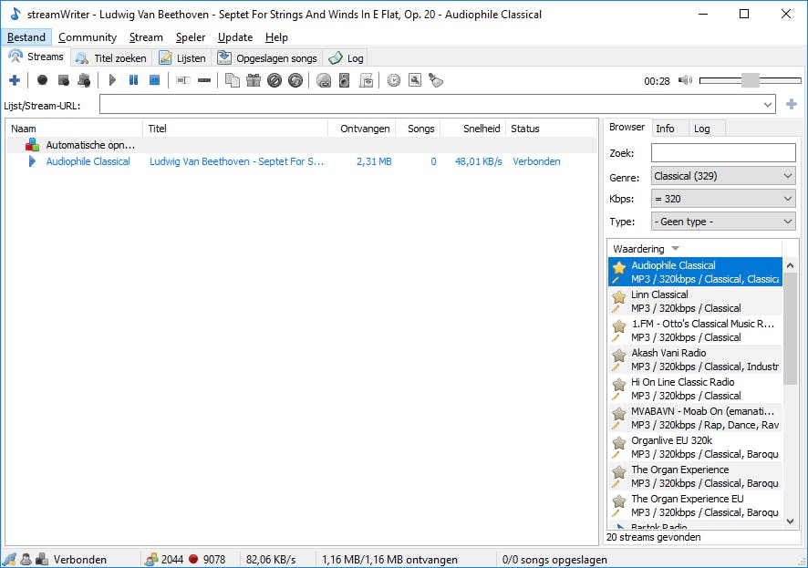 Neem je favoriete muziek op van meerdere radiostations tegelijk met streamWriter.
