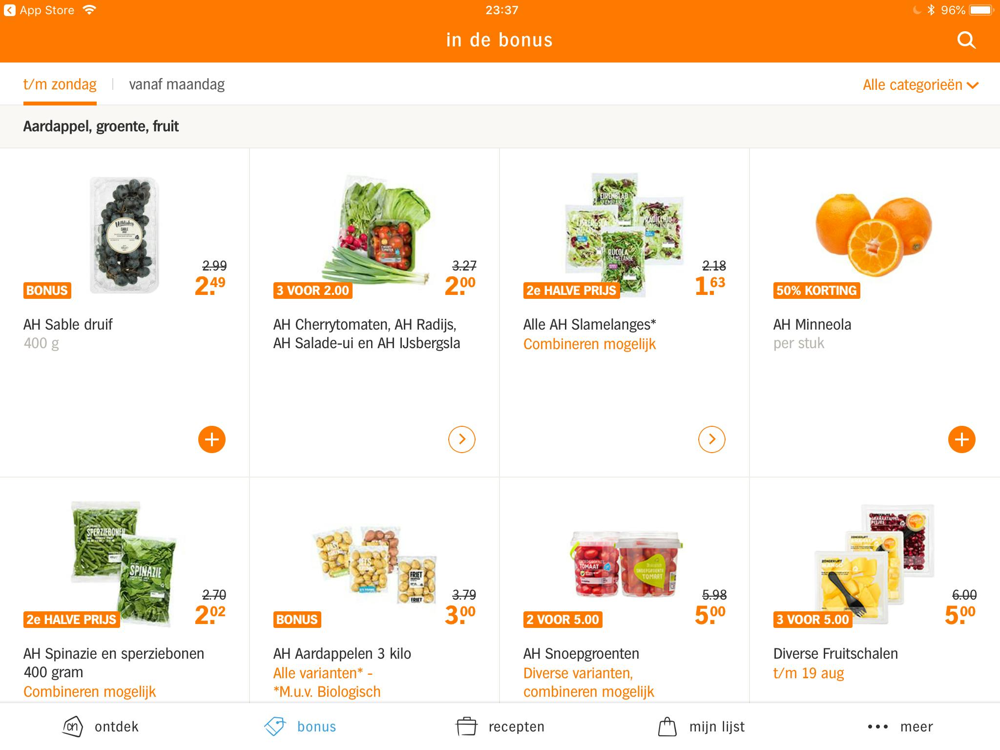 De app van Albert Heijn stelt je in staat om eenvoudig boodschappen toe te voegen aan je lijst en deze te synchroniseren met je andere apparaten.