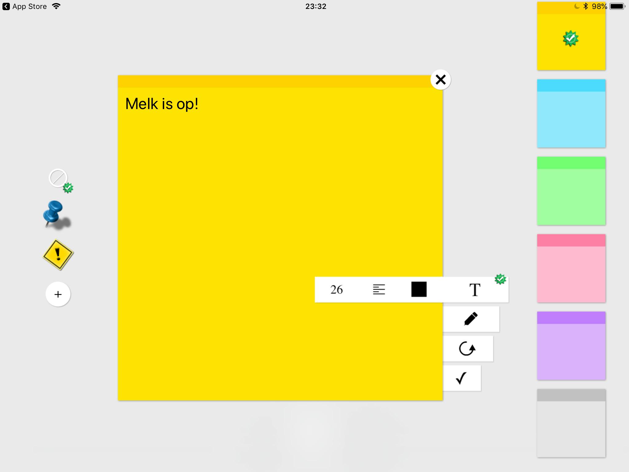 Het hoeft natuurlijk niet zo uitgebreid en ingewikkeld. Een eenvoudige notitie-app volstaat ook.