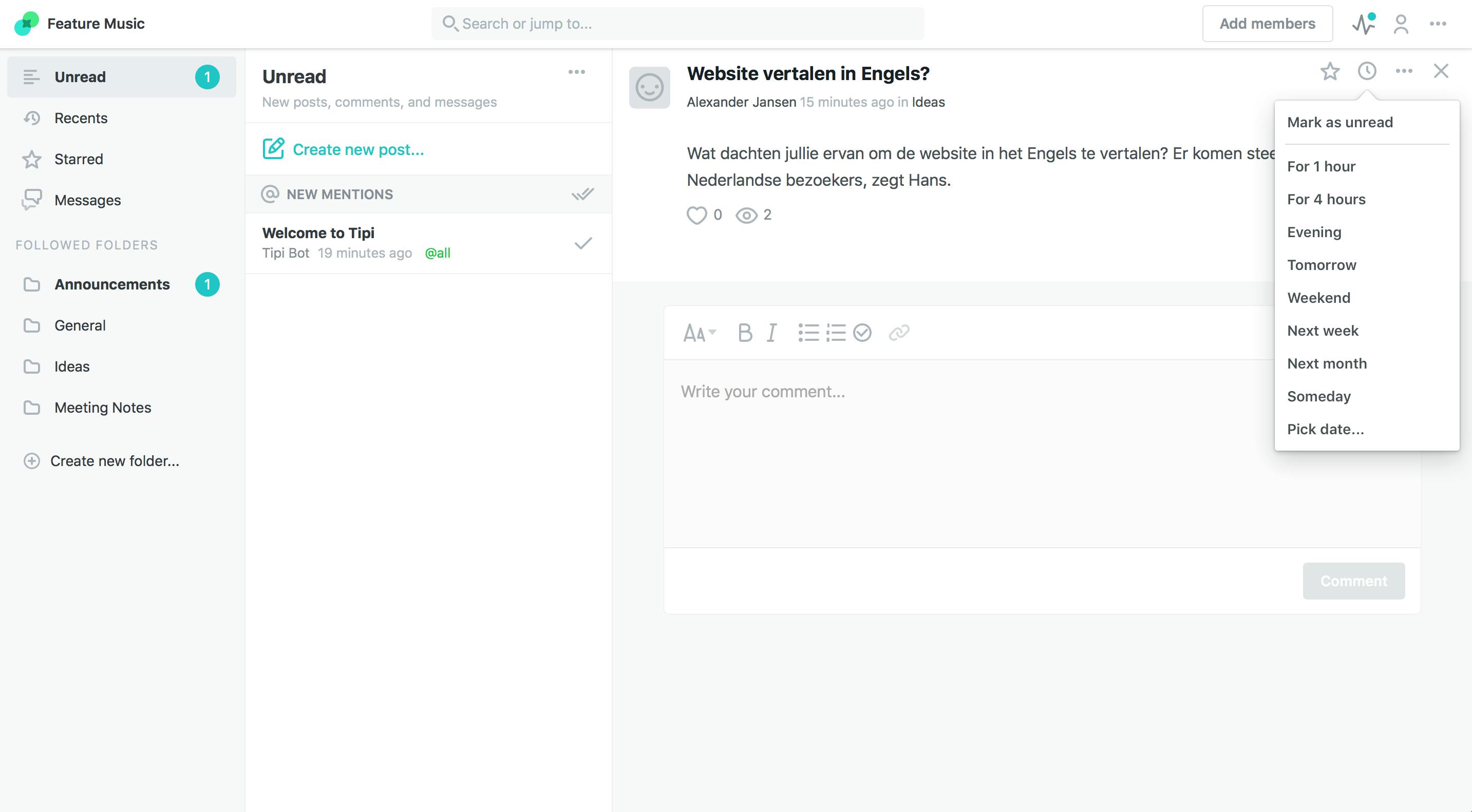 Tipihub gaat de concurrentie aan met Slack.