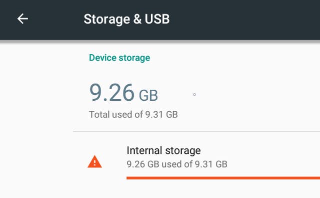 Een telefoon met minder dan 16 GB aan opslagruimte is snel vol.