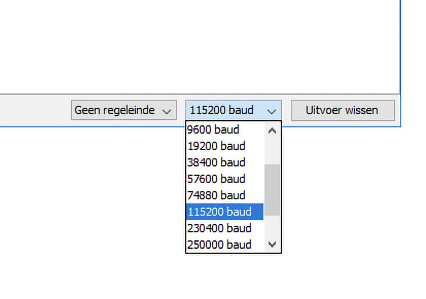 Stel de juiste snelheid in.